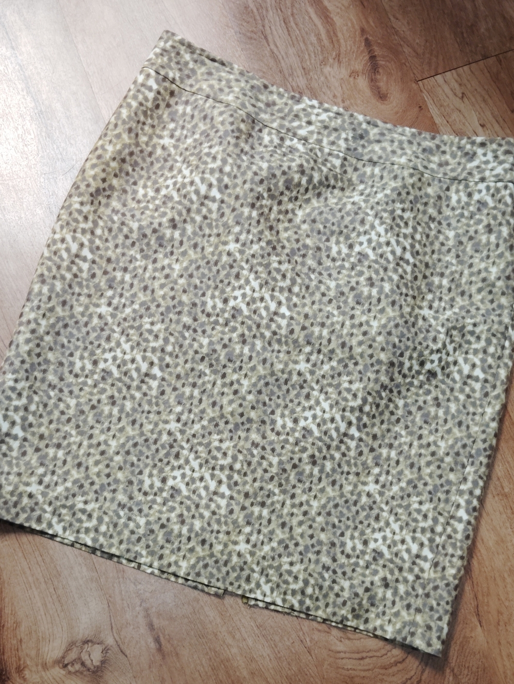 LOFT Beige and Taupe Leopard-Print Mini Skirt